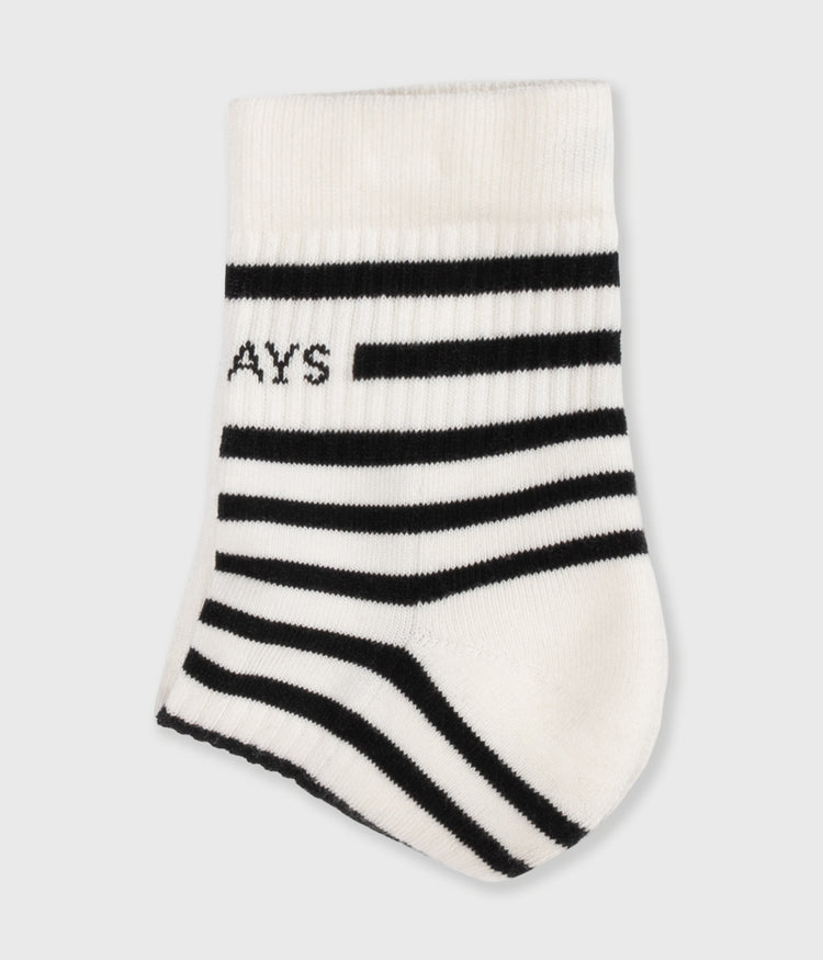 socks stripes | ecru/black