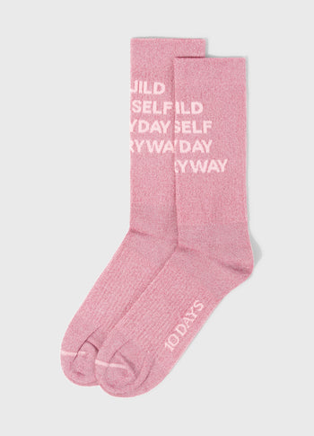 socks tagline | bright pink