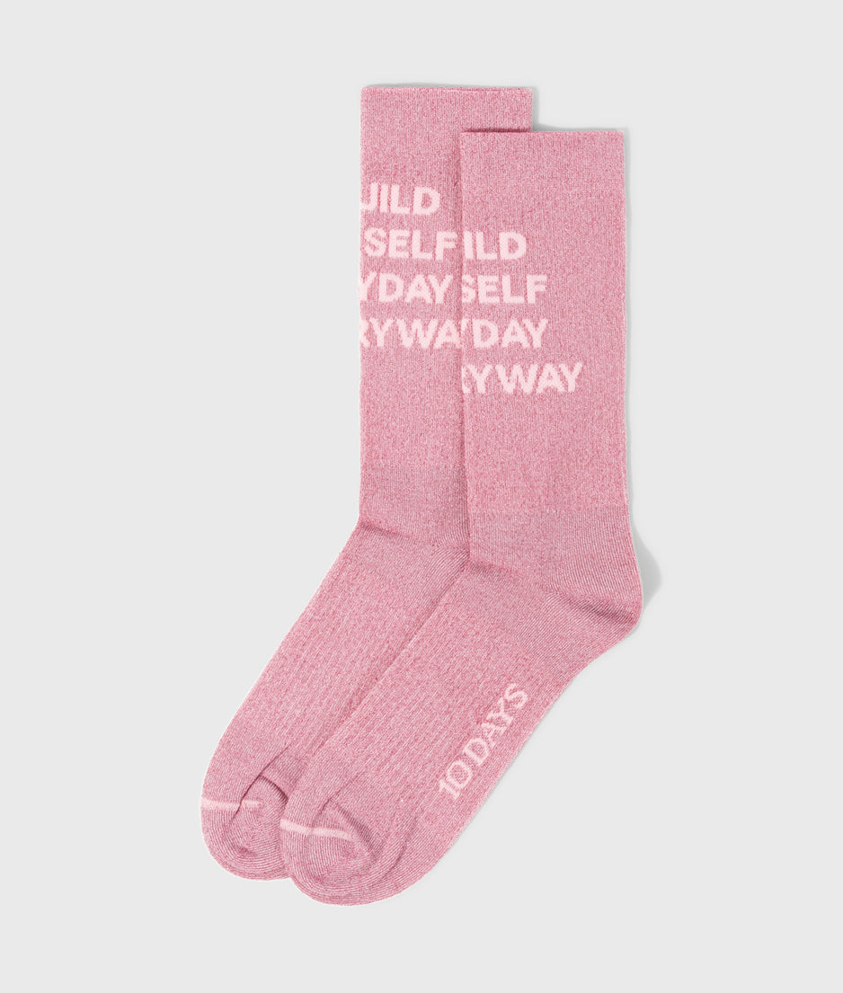 socks tagline | bright pink