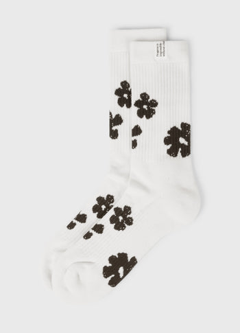 socks flower | ecru