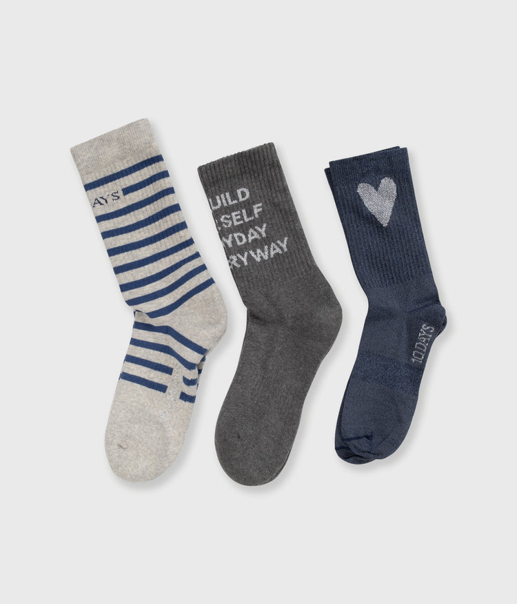 socks 3-pack | true blue