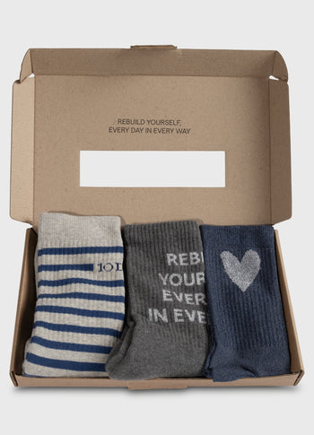 socks 3-pack | true blue