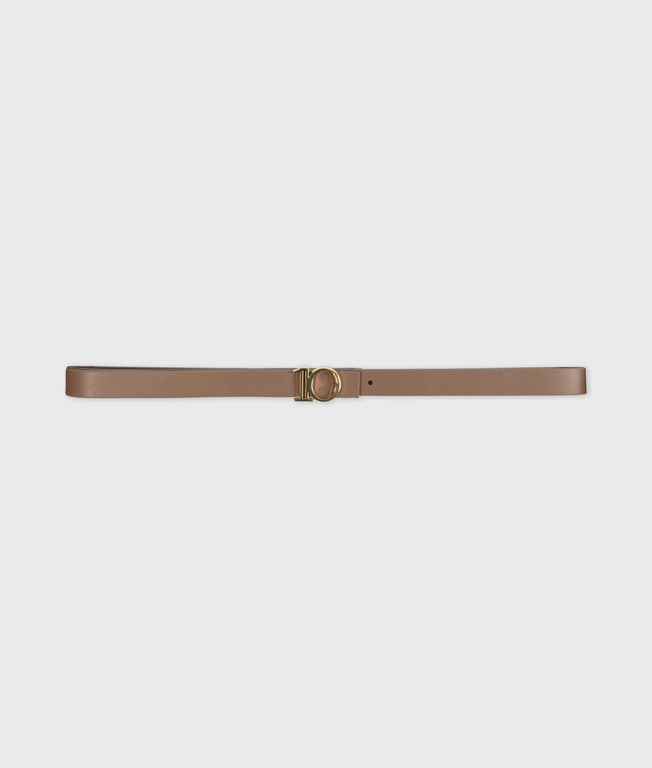 monogram belt | cedar brown