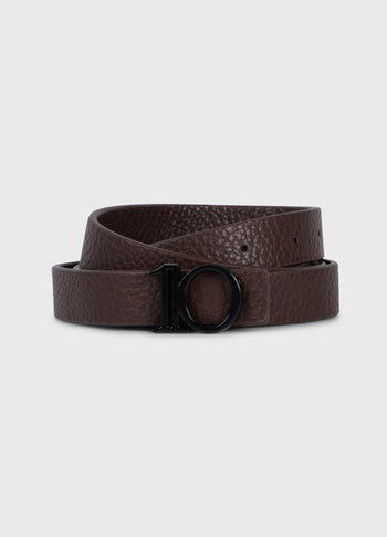 monogram belt | chocolate