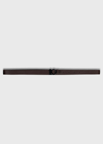 monogram belt | chocolate