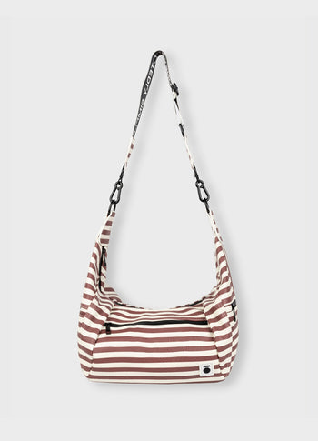 banana bag stripe | burgundy