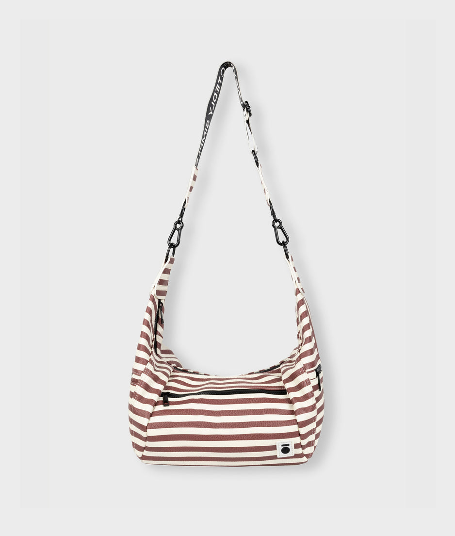 banana bag stripe | burgundy