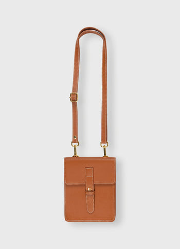 cross body pouch | saddle brown