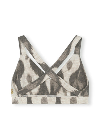 sporty bra ikat | ecru