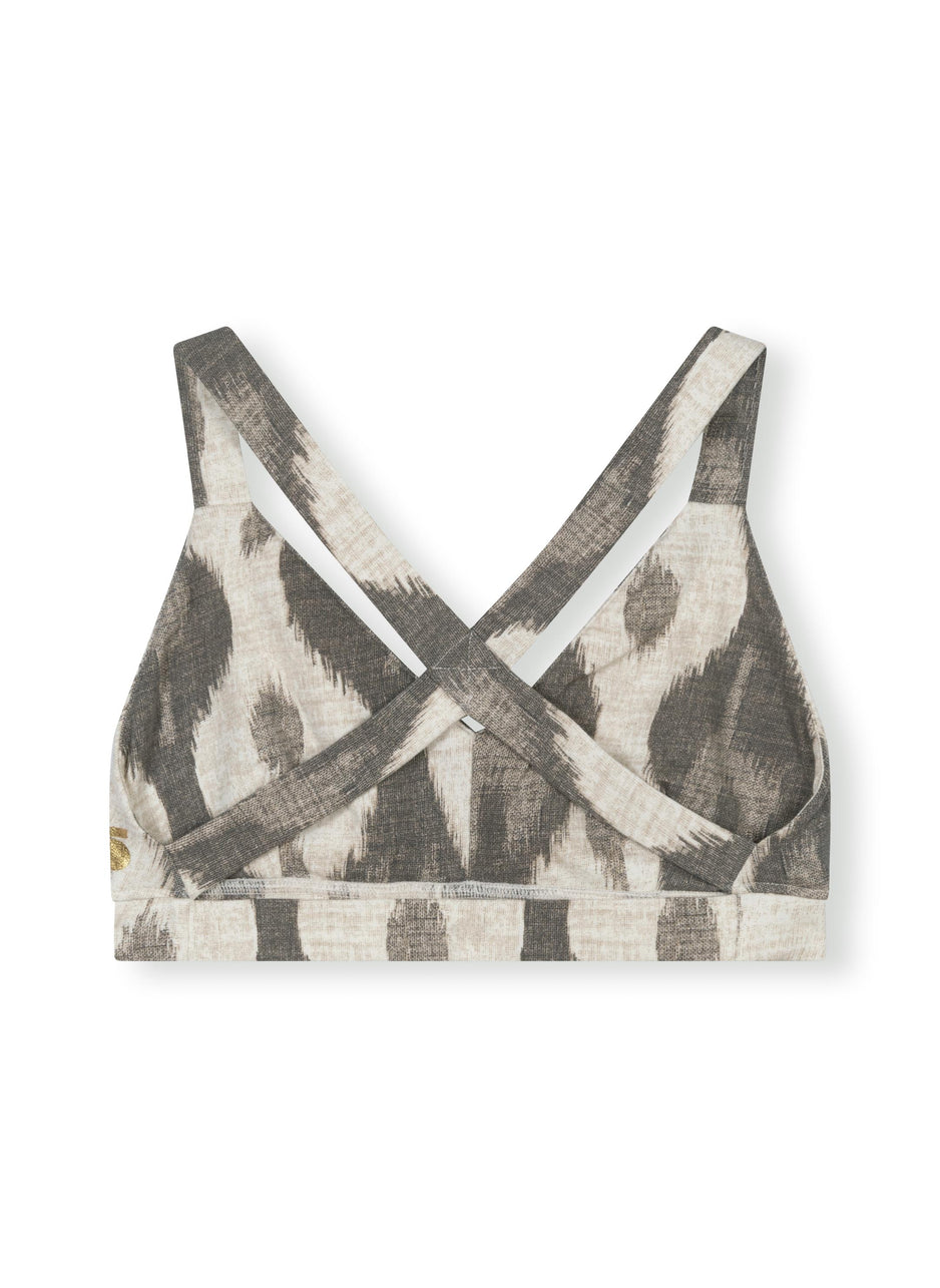 sporty bra ikat | ecru