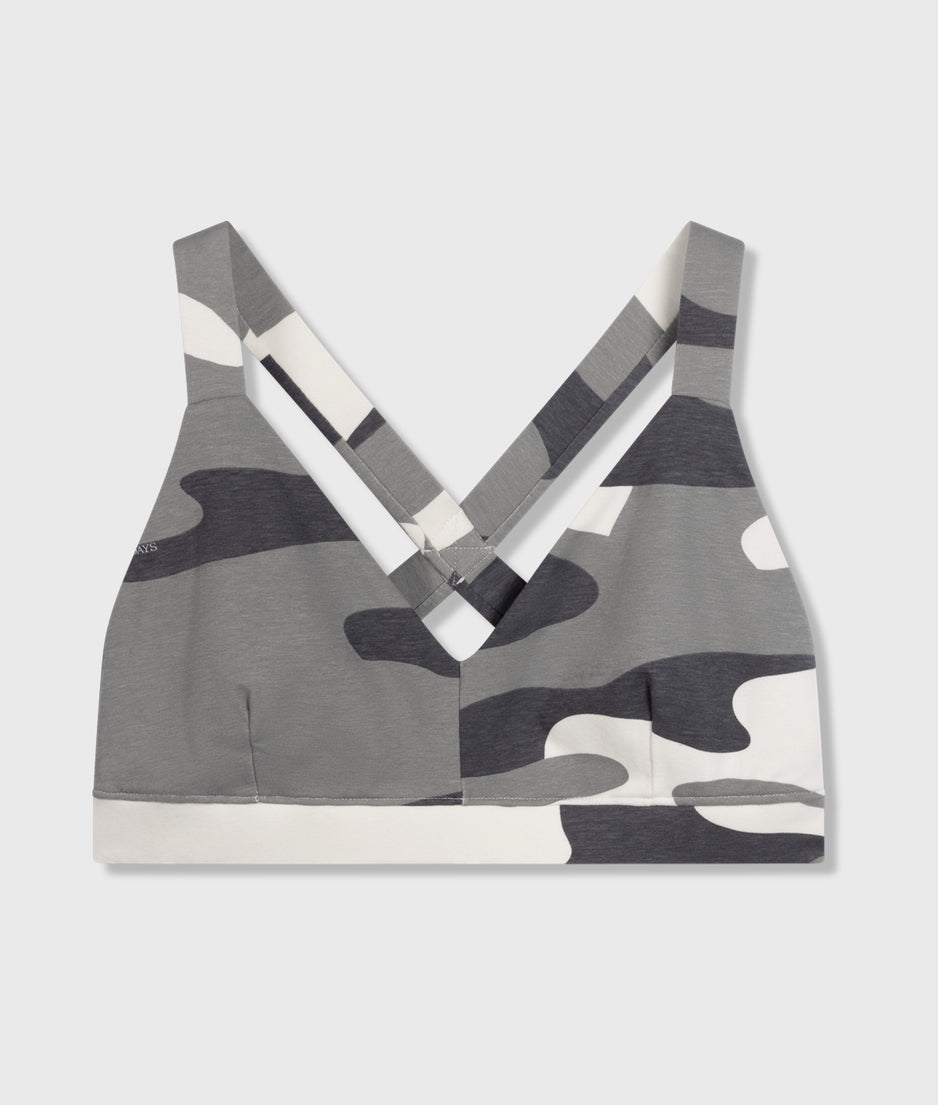 sporty bra camo | sage