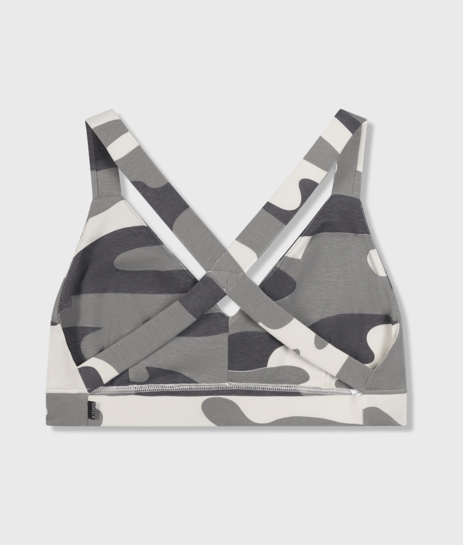 sporty bra camo | sage