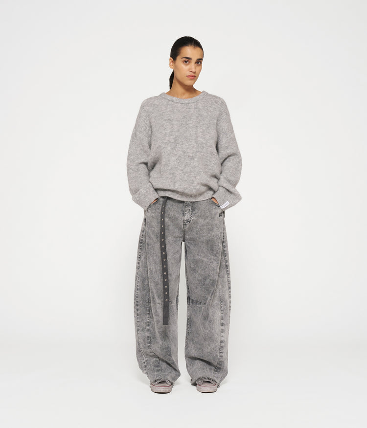 sweater rib knit | light grey melee