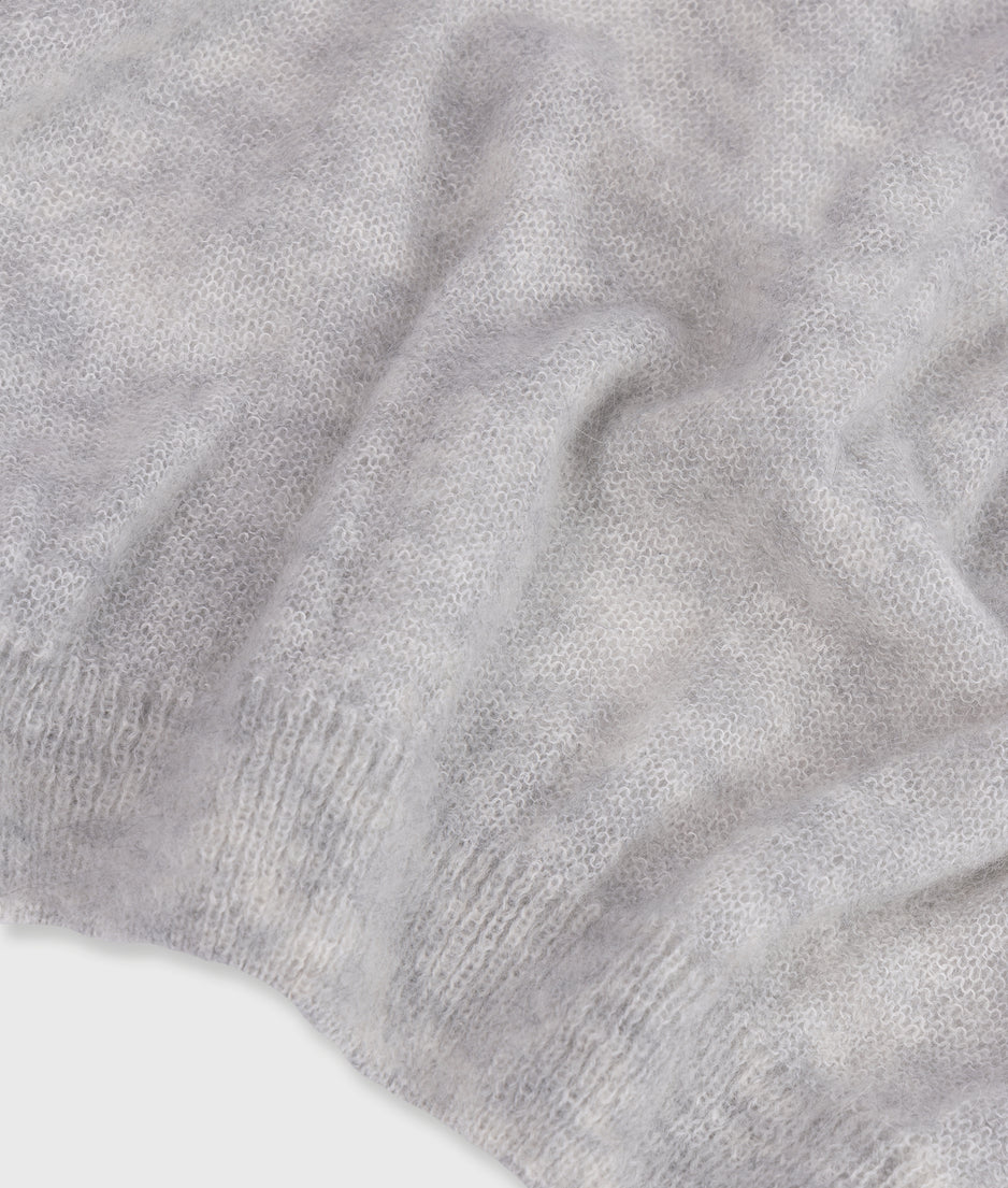 THE KNIT SWEATER | light grey melee