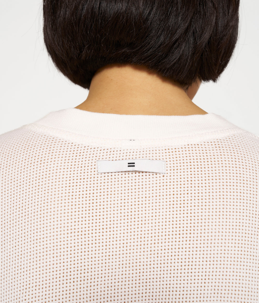 cropped sweater mesh | ecru