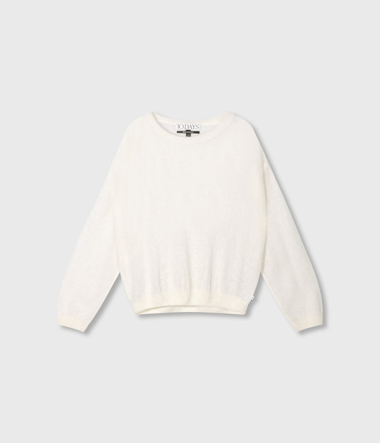 THE KNIT SWEATER | ecru