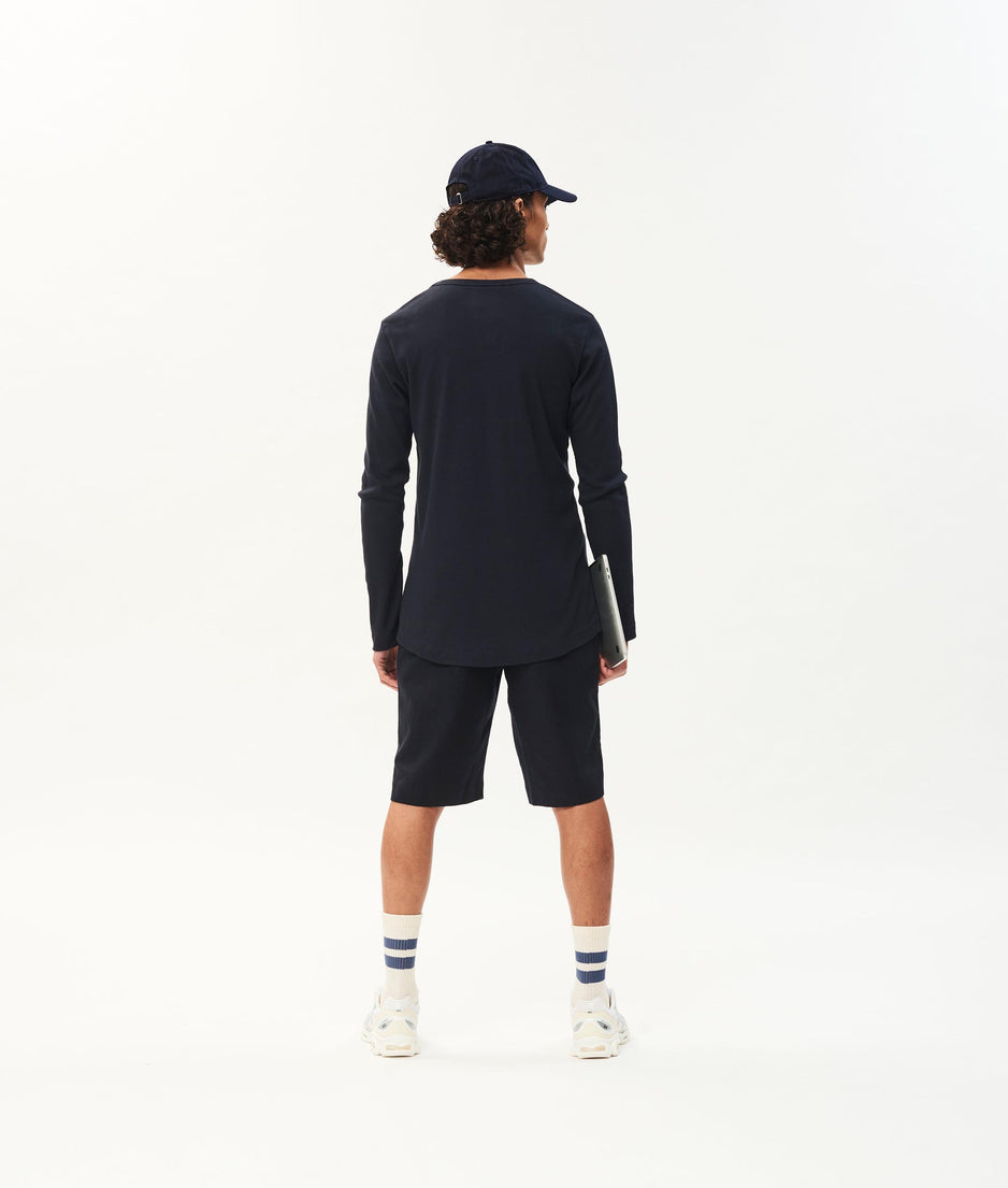 Reese wool woven shorts | dark blue