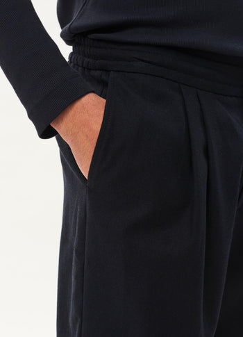 Reese wool woven shorts | dark blue