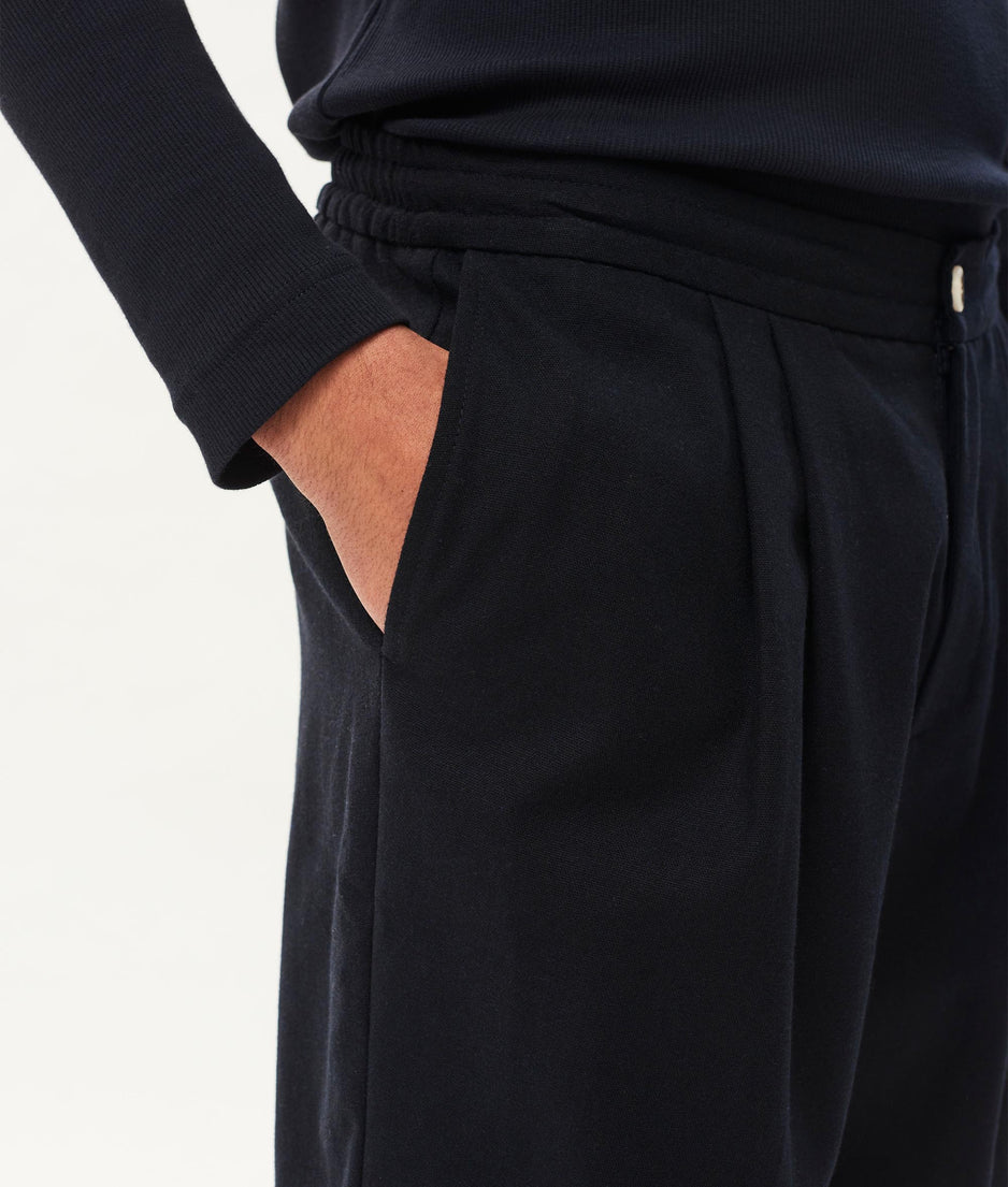 Reese wool woven shorts | dark blue