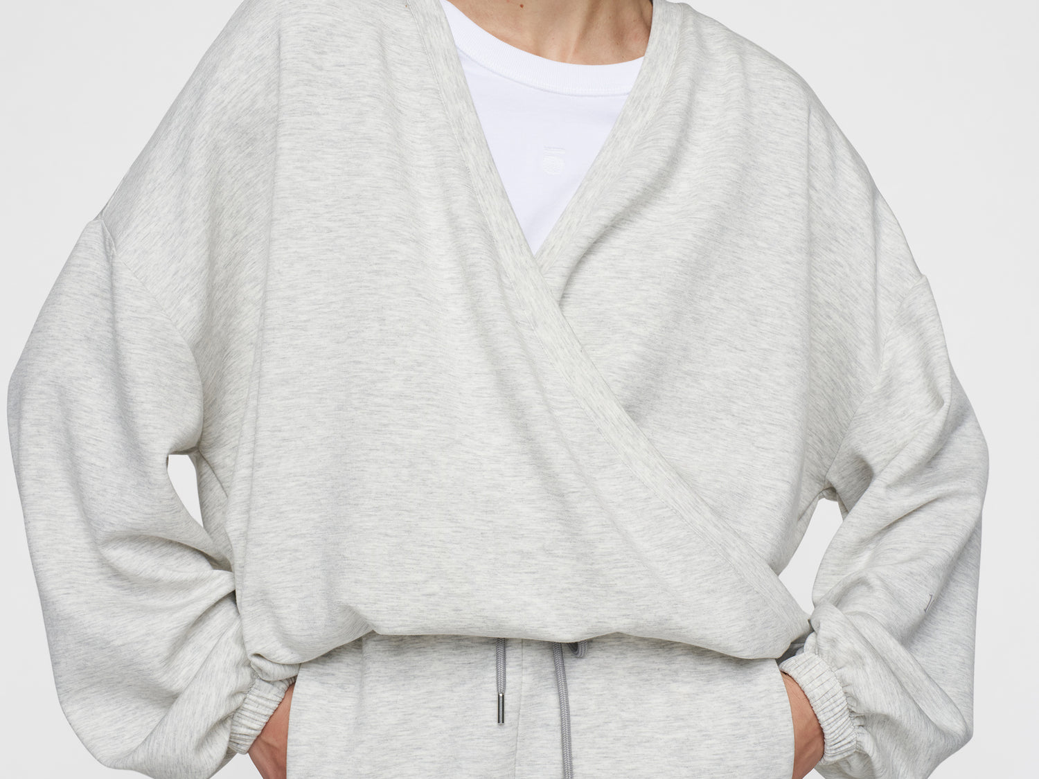 dance sweater | white grey melee