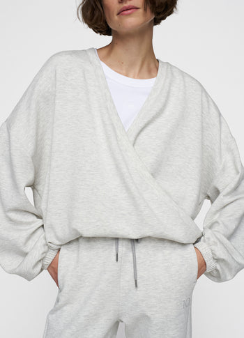 dance sweater | white grey melee