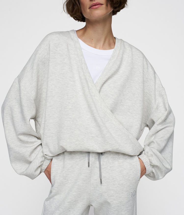 dance sweater | white grey melee