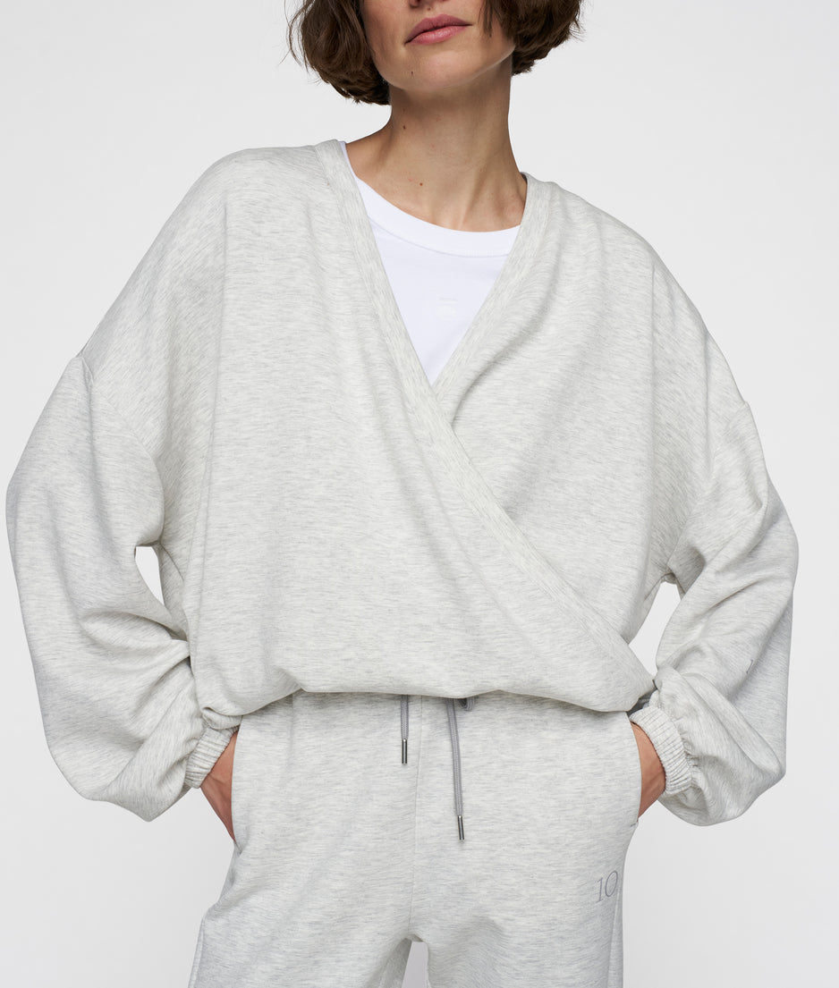 dance sweater | white grey melee