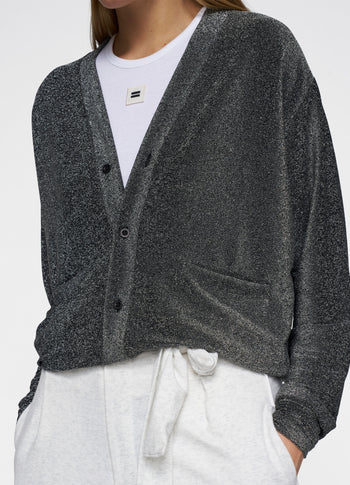 cardigan glitter | black