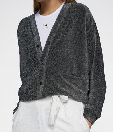 cardigan glitter | black