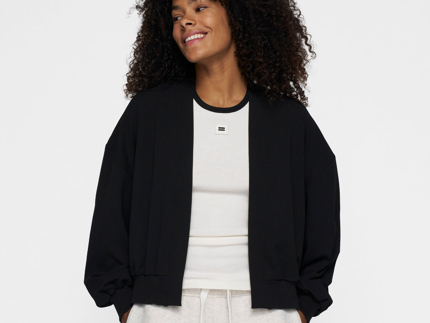 reversible bomber blazer | black