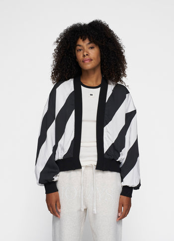 reversible bomber blazer | black