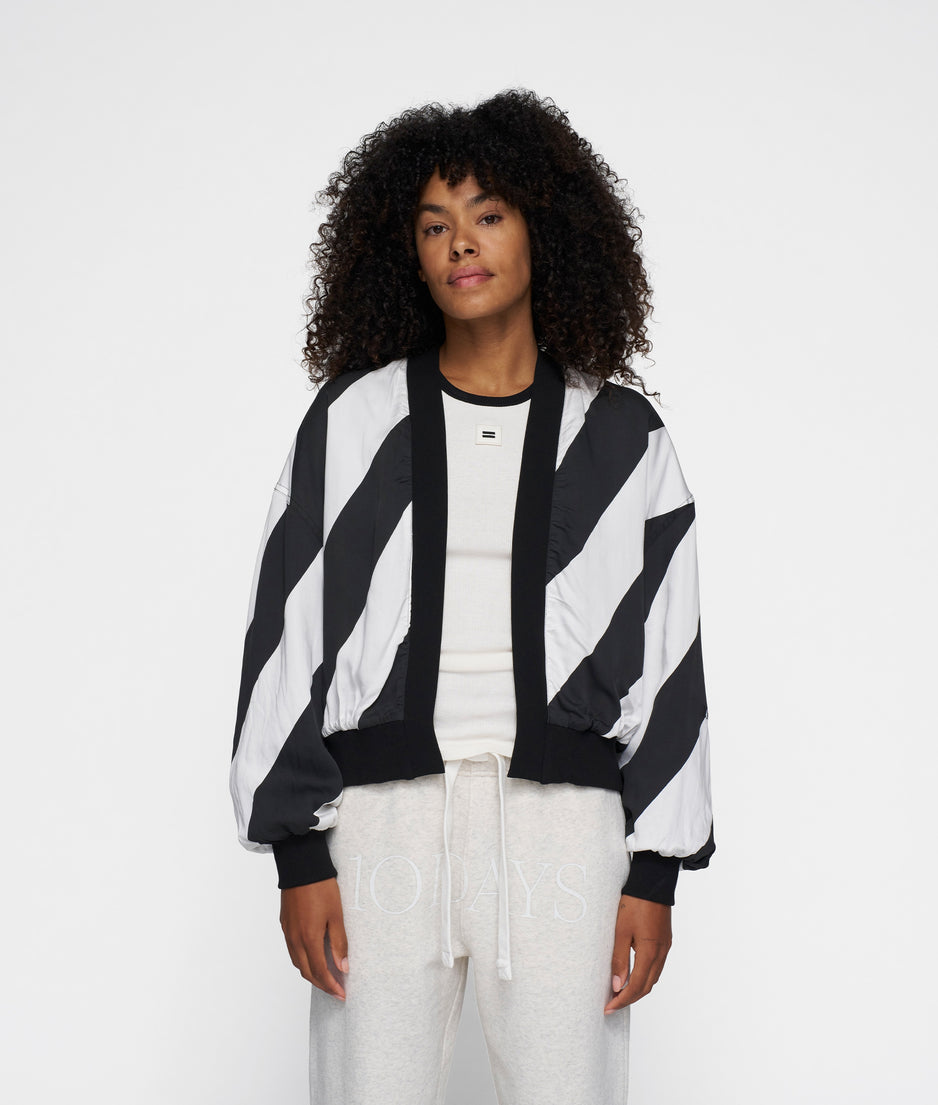 reversible bomber blazer | black