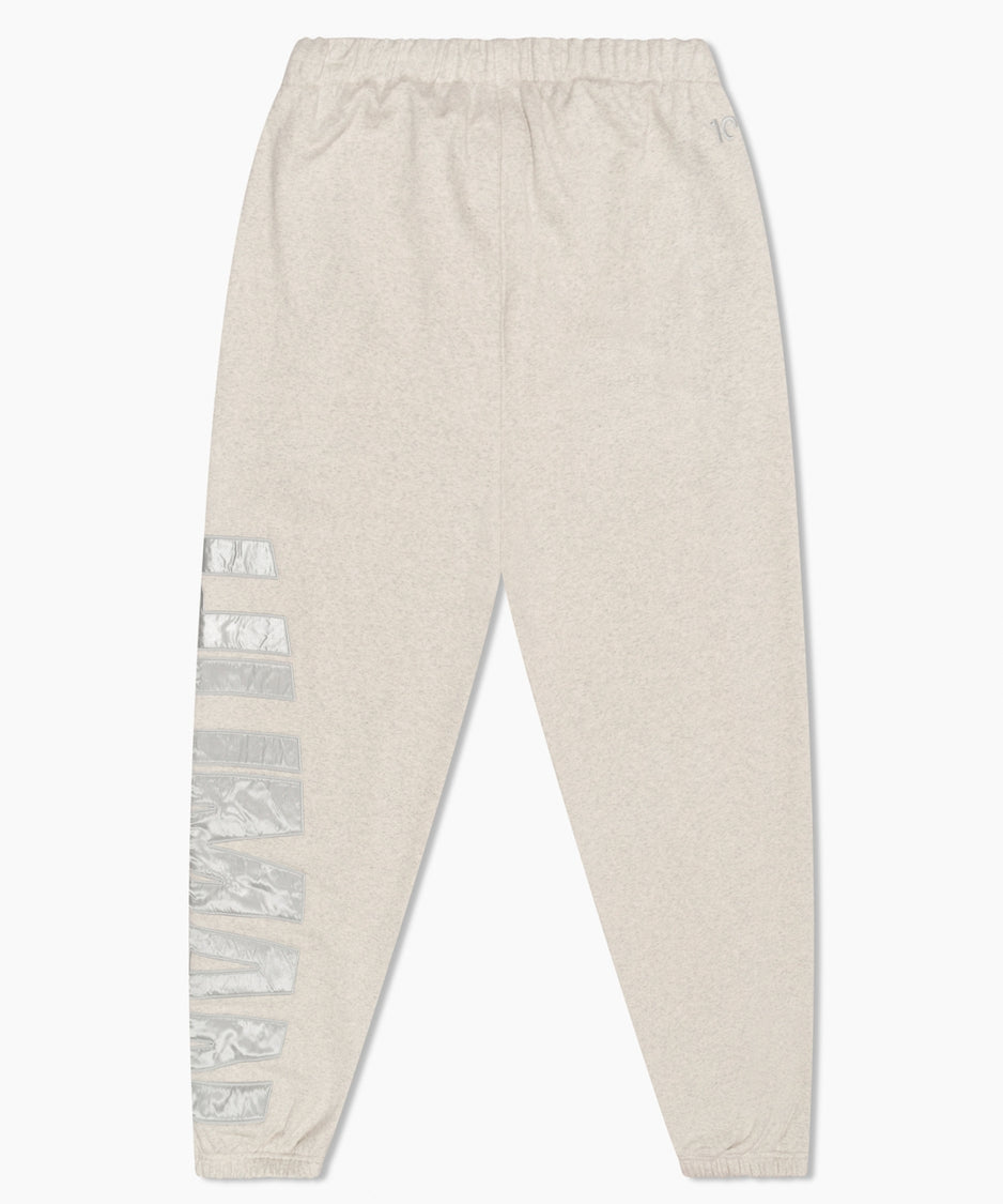 Chris fleece jogger | soft white melee