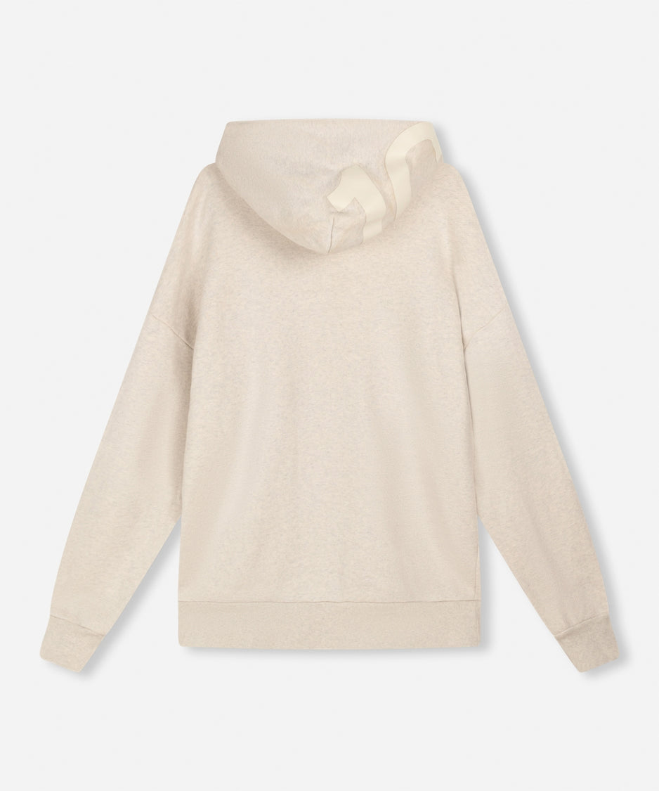 Arlo fleece hoodie | soft white melee