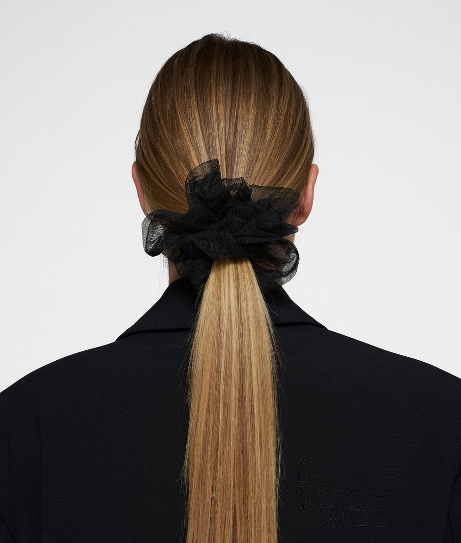 tulle scrunchie | black