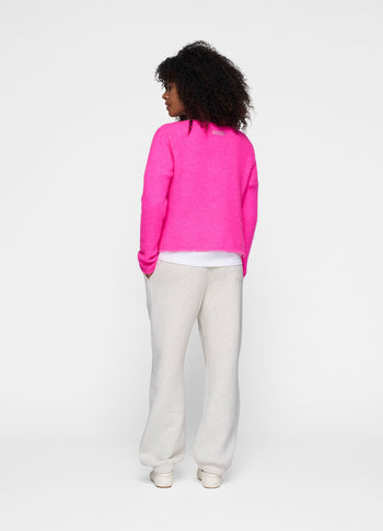 soft knit sweater 10 | neon pink