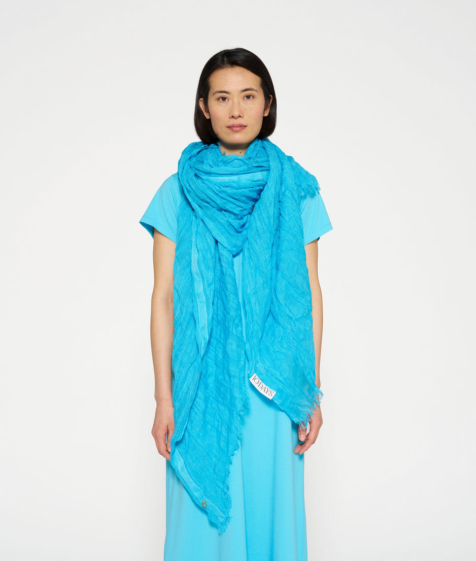 scarf linen | laguna blue