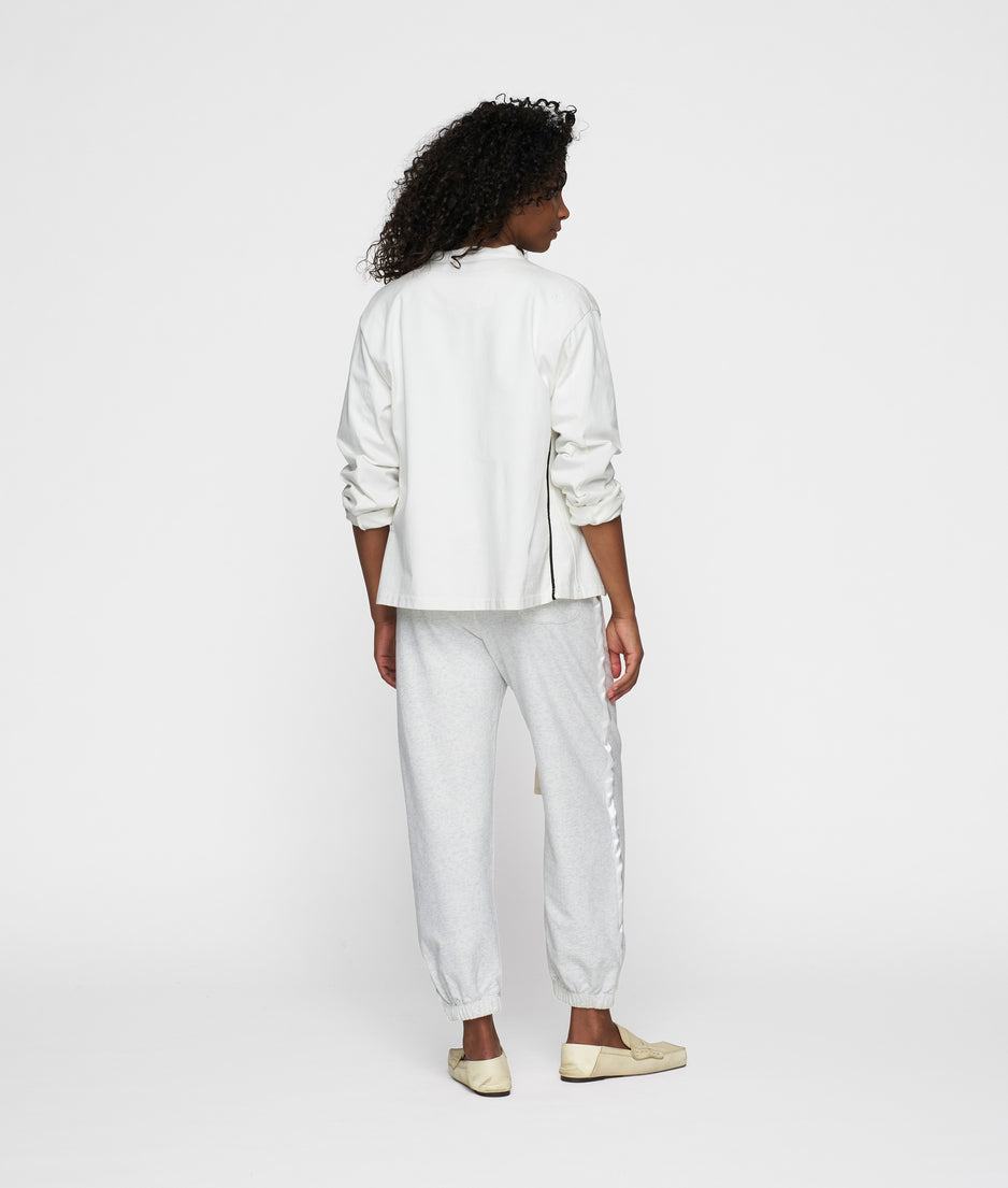 belted Bar jogger fleece | white melee