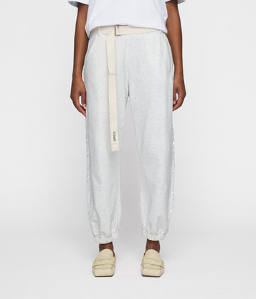 belted Bar jogger fleece | white melee