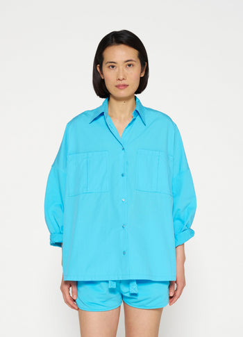 oversized shirt | laguna blue