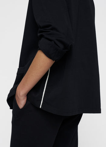 standing collar jacket | black