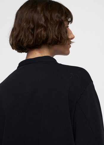 standing collar jacket | black