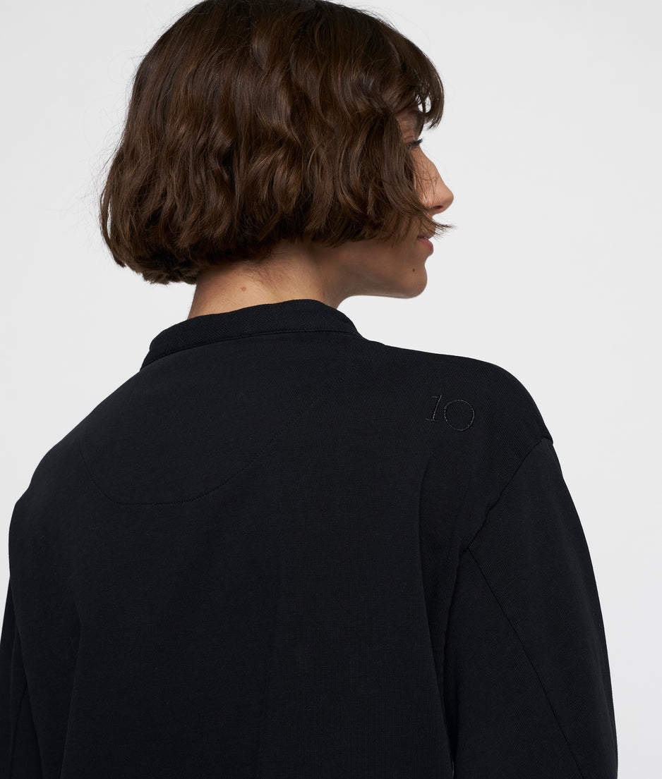 standing collar jacket | black