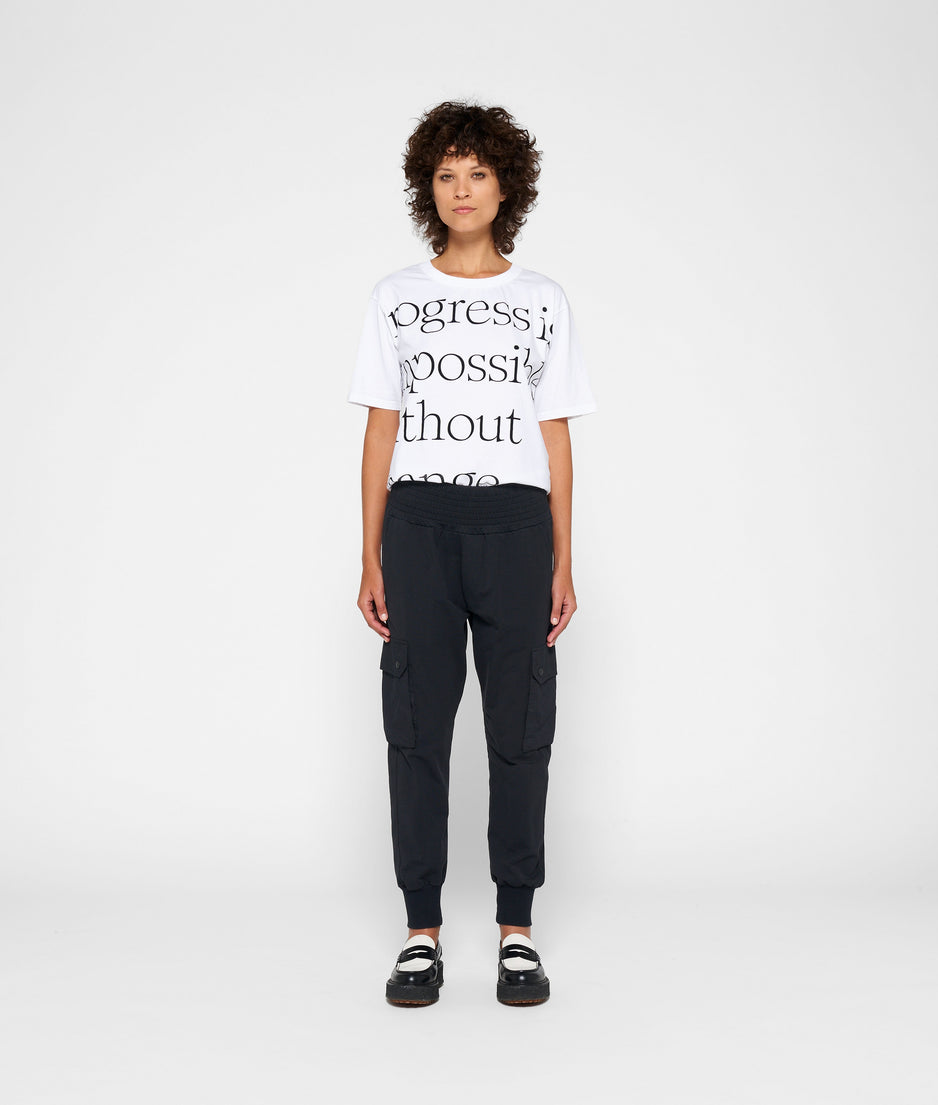 tee tagline | white