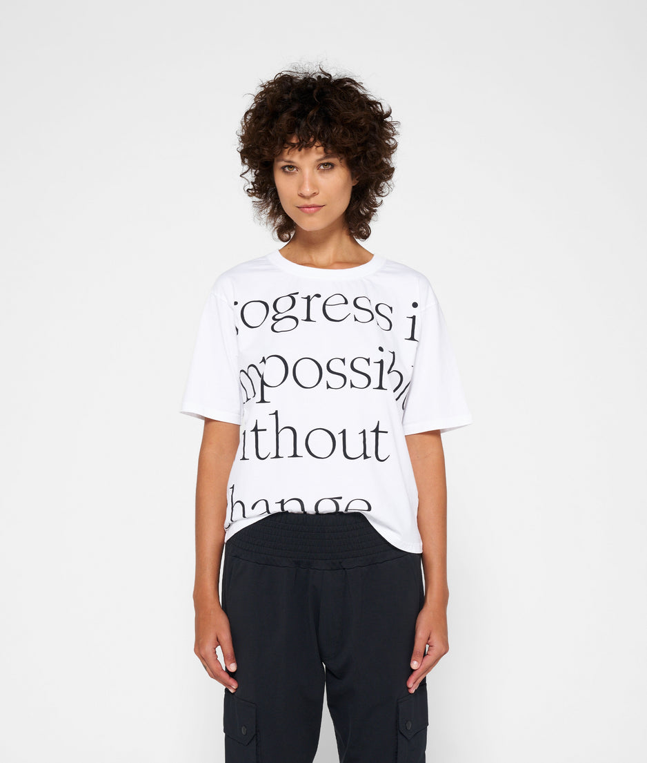 tee tagline | white