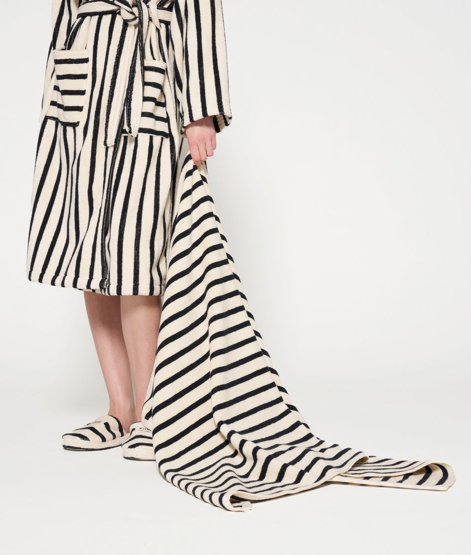towel stripes | ecru/black