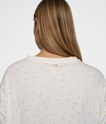 short sleeve tee dots | ecru