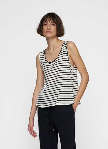 tank top stripes | ecru/black