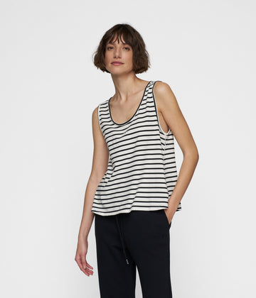 tank top stripes | ecru/black