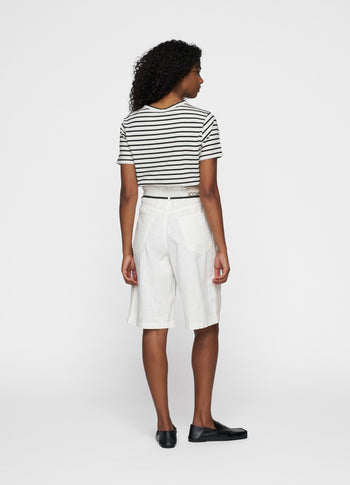 petite tee stripes | ecru/black